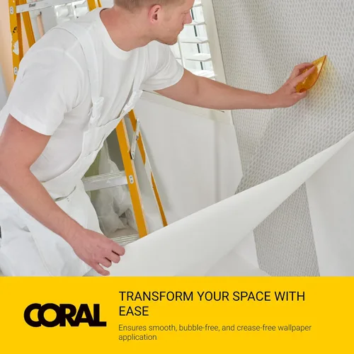 Vista 5 de CORAL Paperwiz 69500 - Papel tapiz 3 en 1, herramienta de alisado de costuras lisas y recortes, papel de pared, kit de aplicación más suave