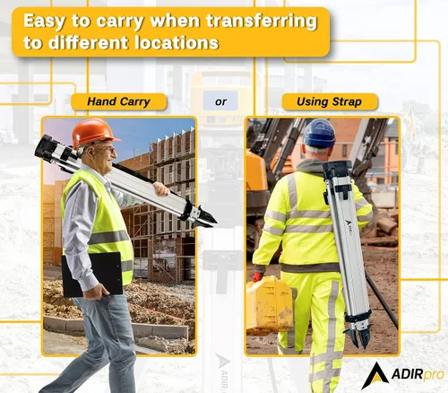 Vista 6 de Trípode de aluminio AdirPro con abrazadera rápida