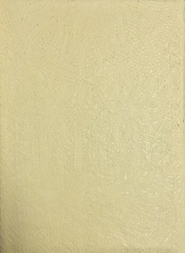 Vista 2 de Nuevo mantel de encaje de vinilo de ganchillo, 70" redondo, hueso beige