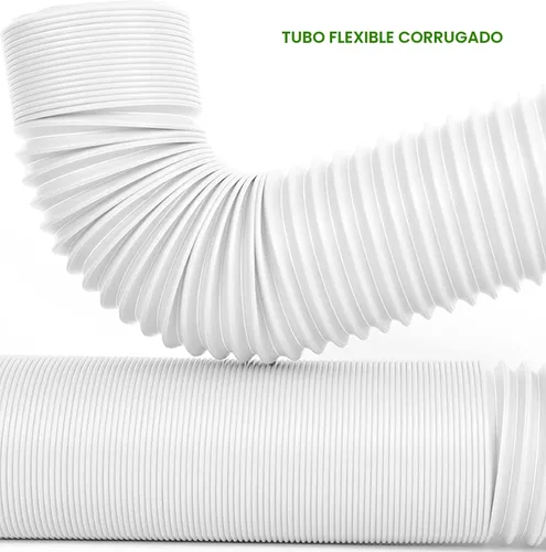 Vista 4 de Paquete de 2 extensiones flexibles de bajante de canalón, conector extensor de bajante de drenaje 21"-68", tornillos incluidos, blanco