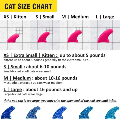 Vista 4 de zetpo - 100 fundas para uñas de gato, con adhesivos y aplicadores 5 tonos azules con purpurina