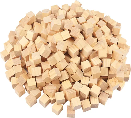 Vista 12 de 6 paquetes de bloques de madera para manualidades, cubos de madera de pino de 3.15 pulgadas, cubos de madera de 8 x 8 x 8 cm para pintar, estampar