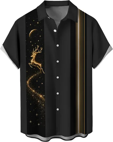 Vista 16 de Camisas tropicales con botones para hombre, camisas hawaianas de manga corta, casuales para vacaciones, camisas de playa holgadas Beige-playa escena