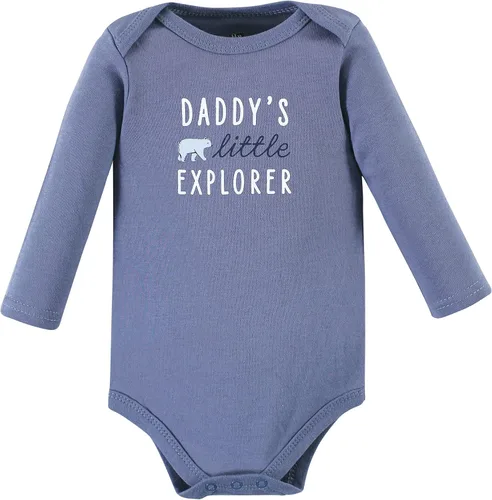 Vista 48 de Hudson Baby baby-boys Cotton Long-sleeve Bodysuits 5-pack