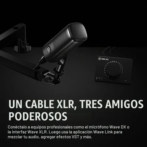 Vista 4 de Elgato Cable XLR – Cable de micrófono blindado para grabación de estudio y producción en vivo, pines chapados en oro, macho a hembra, para micrófono