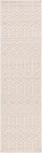 Vista 4 de SAFAVIEH Global Collection - Alfombra de pasillo, 2 pies 2 pulgadas x 8 pies, diseño beige y marfil, no desprende pelusa y de fácil cuidado