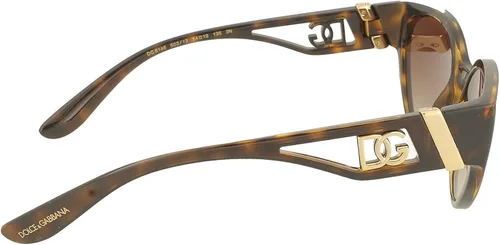 Vista 4 de Dolce Gabbana DG 6146 50213 Havana - Gafas de sol de plástico ojo de gato lente degradado marrón