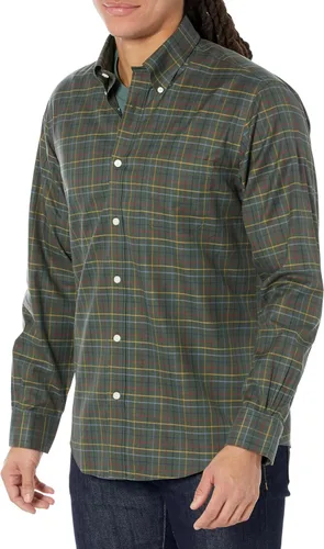 Vista 16 de Brooks Brothers Camisa Deportiva de Manga Larga sin Planchar con Botón para Hombre CORAL ROJO