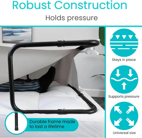 Vista 4 de Vive - Levantador de manta para pies de 26 a 34 pulgadas, protector de pie de cama ajustable - Cama Cradle for Feet - Lift Bar for Sheet Support