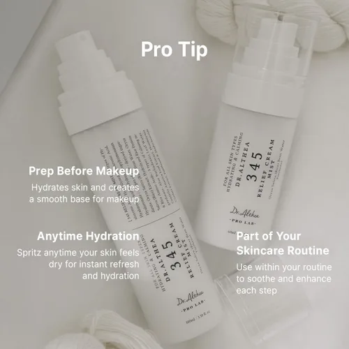 Vista 7 de Dr.Althea 345 Relief Cream Mist Bruma facial hidratante con extracto de arroz Cuidado calmante para pieles sensibles Cuidado de la piel vegano