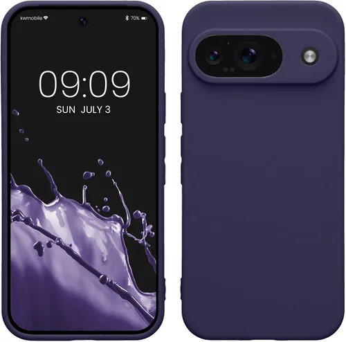 Vista 120 de kwmobile Funda compatible con Google Pixel 9 - Funda protectora delgada de TPU para teléfono - Acabado mate suave - Piedra antigua