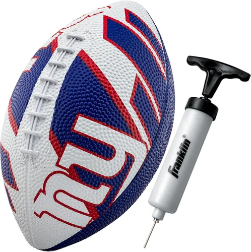 Vista 36 de Franklin Sports NFL Team Footballs - Rubber Youth Mini Balls for All Teams - Kids 8.5" Football + Air Pump Sets - Official NFL Licensed