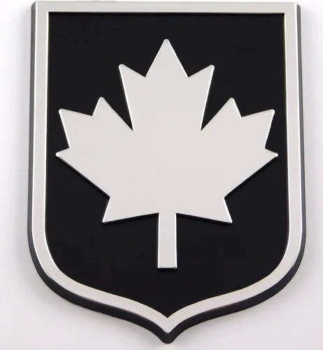 Vista 5 de Etiqueta engomada del emblema del coche de plástico cromado negro de la bandera de Canadá CanBC
