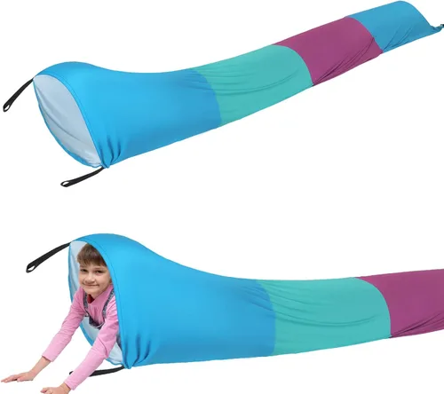 Vista 8 de Shappy Túnel Sensorial de 12 pies para Gatear, Tubo de Resistencia para Tienda Sensorial Calmante, Tubo de Compresión, Juguetes de Túnel de Juego