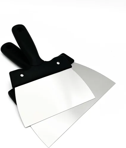 Vista 6 de Goldbaking Espátula de recubrimiento para raspador de chocolate raspador de masa de acero inoxidable (pequeña)