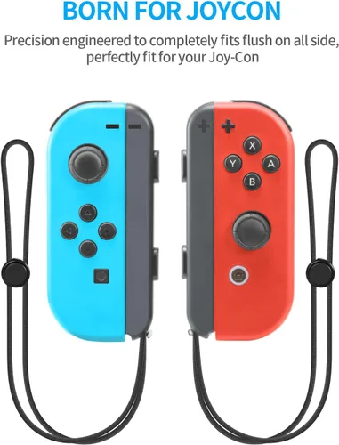 Vista 2 de Correa de muñeca para controlador Joycon Paquete de 4 piezas de repuesto de cordón accesorios para controlador Switch Joy Con