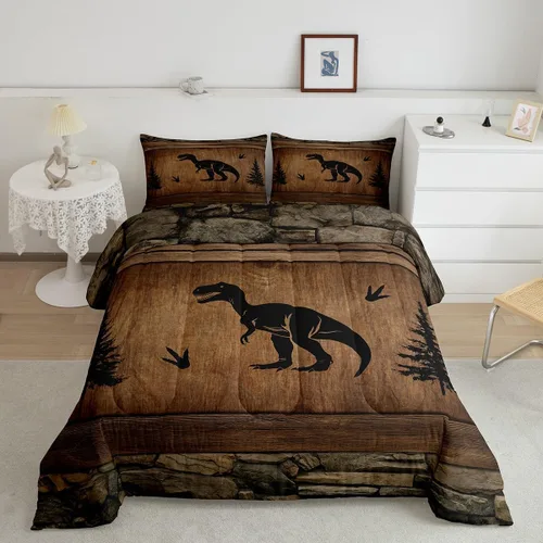 Vista 28 de Manfei Juego de edredón de vaquero occidental tamaño individual, juego de ropa de cama con estampado de calavera de toro, caballo y flecha, 2 piezas