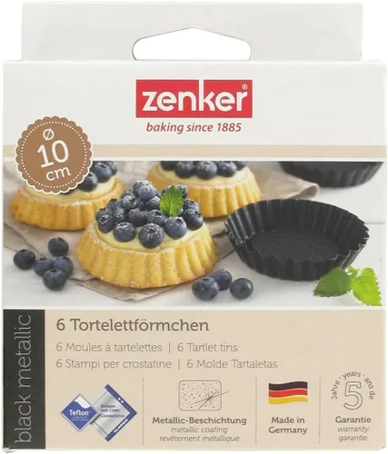 Vista 5 de Zenker Mini sartenes antiadherentes de acero al carbono, 4 pulgadas de diámetro, juego de 6
