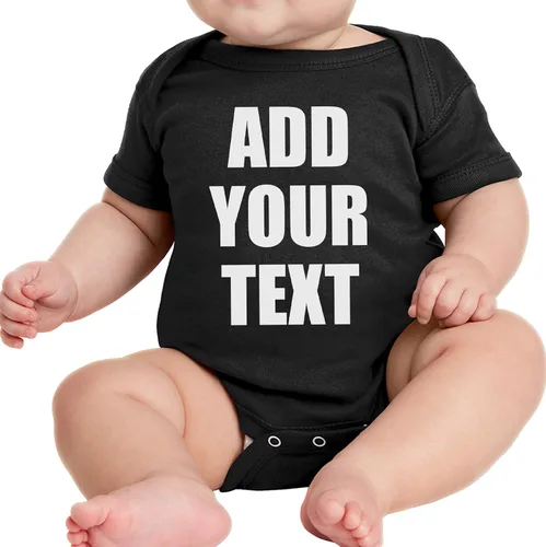 Vista 2 de TEEAMORE Body personalizado para bebé, añade tu texto para bebé niña y niño