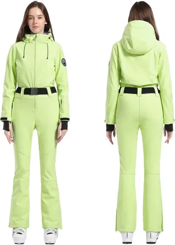 Vista 3 de Chaqueta de esquí para mujer, trajes de nieve delgados, overol deportivo al aire libre, resistente al viento, para snowboard, extraíble, abrigo