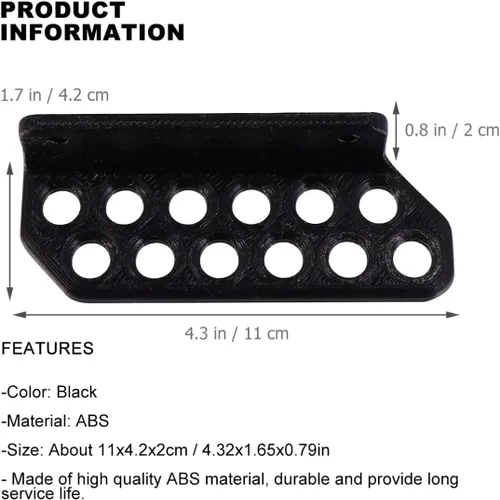 Vista 2 de BESPORTBLE Estante de flechas montado en la pared, soporte para 12 flechas con autoadhesivo para accesorios de tiro con arco, 1 par