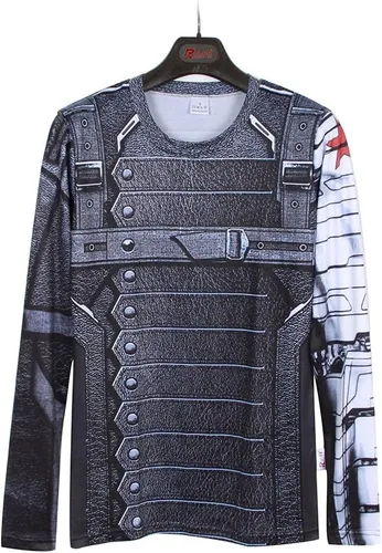 Vista 5 de Rulercosplay Invierno Soldado Camisa de manga larga Camisa deportiva Camisa de ajuste