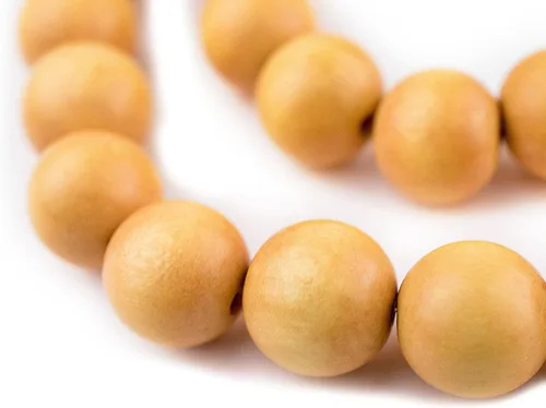 Vista 251 de TheBeadChest: cuentas de madera redondas naturales de 0.315 pulgadas, cuentas de madera sueltas espaciadoras para fabricar joyas, 4 tamaños