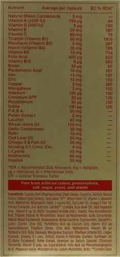 Vista 3 de Omega-H3 Multivitamínico Mineral 30 Cápsulas