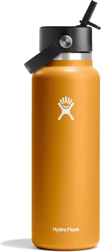 Vista 65 de Hydro Flask de boca ancha con tapa Flex de pajita de 24 onzas Agave