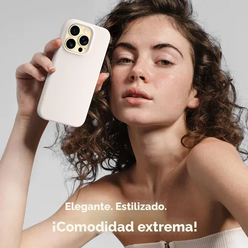 Vista 8 de GONEZ - Funda magnética para iPhone 14 Pro Max, compatible con MagSafe, forro de microfibra antiarañazos y protector de pantalla, funda de silicona