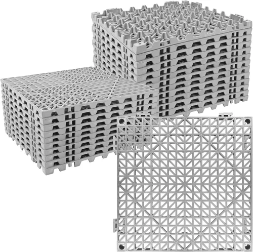 Vista 10 de ToLanbbt Cojín modular entrelazado 8P de 11.8 x 11.8 pulgadas, agujeros de drenaje de goma entrelazados antideslizantes para cubierta, ducha