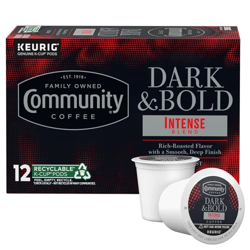 Vista 10 de Community Coffee Dark & Bold Espresso Roast - 12 cápsulas de café tostado extra oscuro, compatible con cafeteras Keurig 2.0 K-Cup, 12