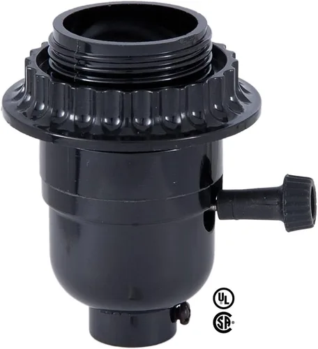 Vista 2 de B&P Lamp Casquillo Roscado con Socket Fenólico de Anillo Socket de Lámpara de Repuesto Fácil de Instalar