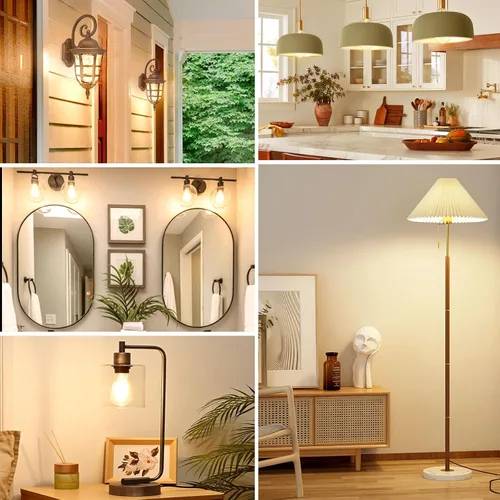 Vista 7 de TOBUSA Bombillas LED Edison vintage equivalentes a 60 W, bombillas LED superbrillantes de 900 lúmenes, bombillas de filamento LED antiguas ST58 de 6
