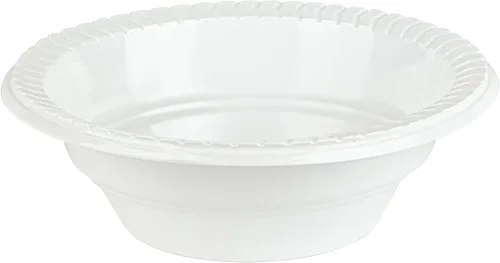 Vista 10 de PLASTICPRO Platos redondos de plástico de 7 pulgadas para microondas, desechables, color blanco, vajilla de 100