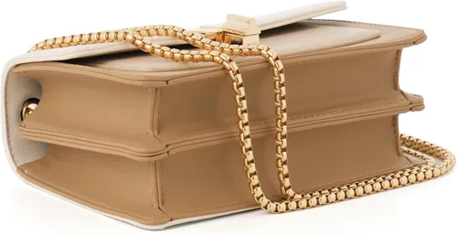 Vista 4 de Bolsos cruzados de cuero con bloques de color para mujer, bolsos cruzados de cuero, bolsos de diseñador lindos, bolso de hombro, tamaño mediano