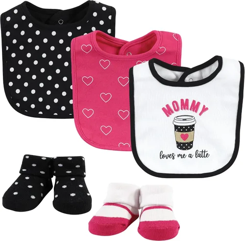 Vista 162 de Hudson Baby Conjunto de babero y calcetines unisex de algodón para bebé