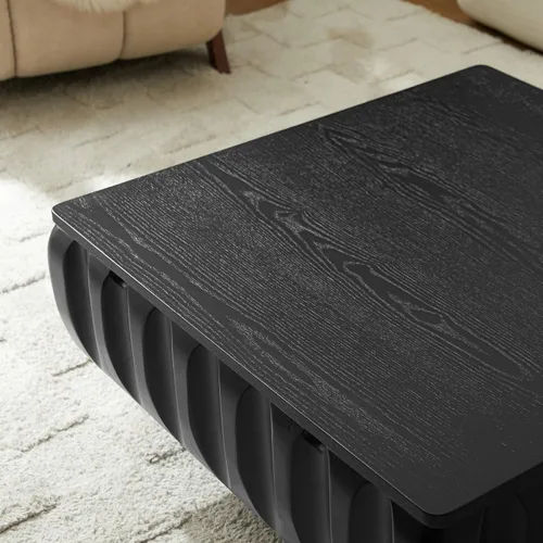 Vista 6 de Mesa de Centro con Tapa Elevable Mesas de Centro Cuadradas para Muebles de Sala de Estar Acanalada Pequeña con Gran Centro de Almacenamiento Oculto
