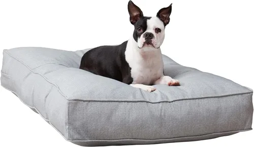 Vista 12 de Casey - Cama rectangular para perros (36 x 24 pulgadas) de mezclilla para interiores y exteriores, estilo almohada