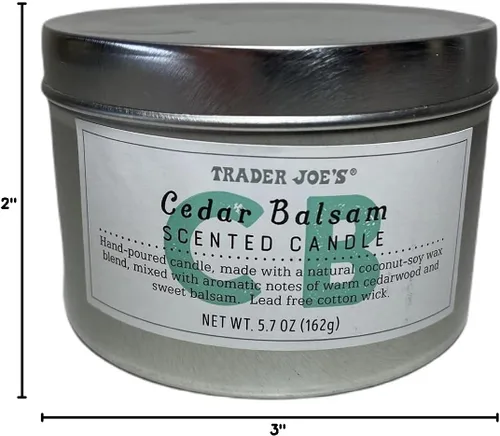 Vista 5 de Trader Joe's - Vela perfumada de bálsamo de cedro, 5.7 onzas (paquete de 2)