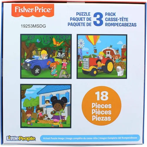 Vista 2 de The Canadian Group Fisher-Price Little People - Rompecabezas de 18 piezas (3 unidades)