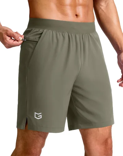 Vista 27 de G Gradual Pantalones cortos deportivos para correr para hombre de 7/5/9 pulgadas, bolsillo con cremallera, ligeros, para entrenamiento, gimnasio