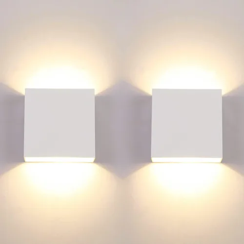 Vista 11 de Lightess Aplique de pared LED cableado, 10 W, juego de 2 lámparas de pared modernas negras, luces de montaje en pared arriba hacia abajo, mini metal