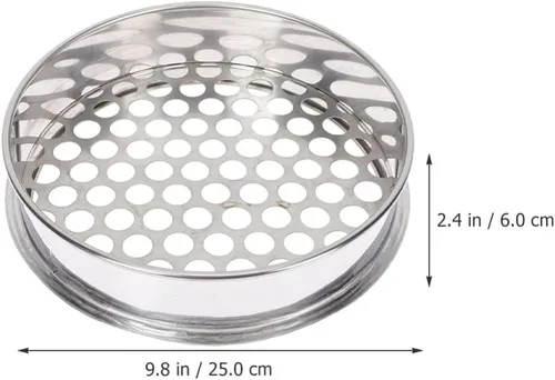 Vista 4 de UPKOCH Tamiz redondo de acero inoxidable Blueberry Sieve Home Blueberry Grading Sieve