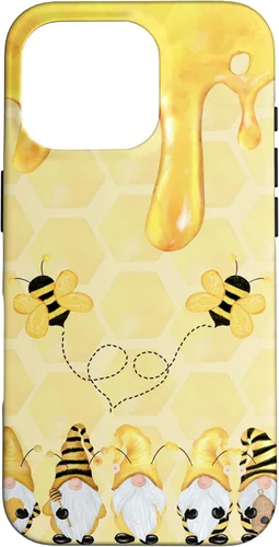 Vista 20 de Carcasa divertida para iPhone 16 con diseño de gnomos de abejorros para Halloween
