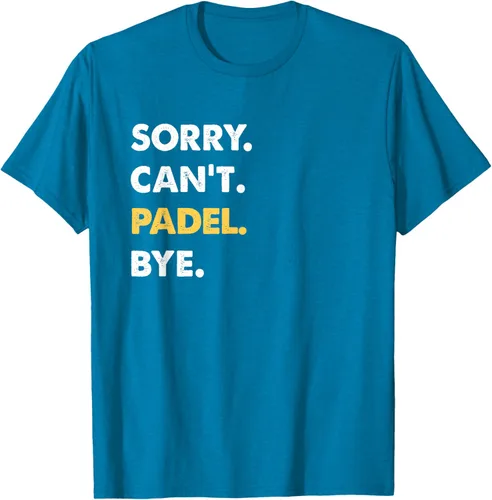 Vista 9 de Sorry Can't Padel Bye Funny Camiseta de Padel, Negro