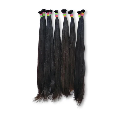 Vista 3 de Human Hair Extensions 100% Remy. Single donor 80gr 24". Handmaide micro K-Tip