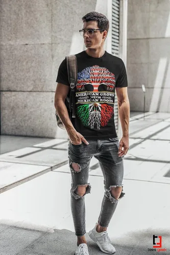 Vista 5 de American Grown Mexican Roots - Camiseta divertida