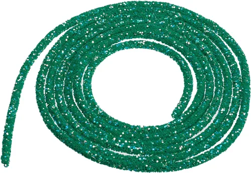 Vista 11 de MECCANIXITY Cuerda de lentejuelas con purpurina de 2.5 yardas, 6mm, 0.24 pulgadas, cuerda de tubo de lentejuelas con diamantes de imitación