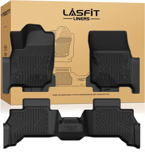 Vista 37 de LASFIT Alfombrillas de suelo para Toyota Tacoma 2024-2026 de doble cabina a gas (solo compatible con manual Tran), forros de suelo de TPE para todo